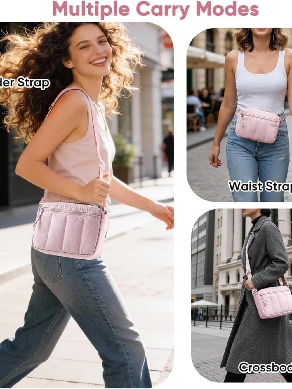Soft Pistol Case for Women, Waist & Crossbody Concealed Carry Purse Gun Bag with - Picture 6 of 6